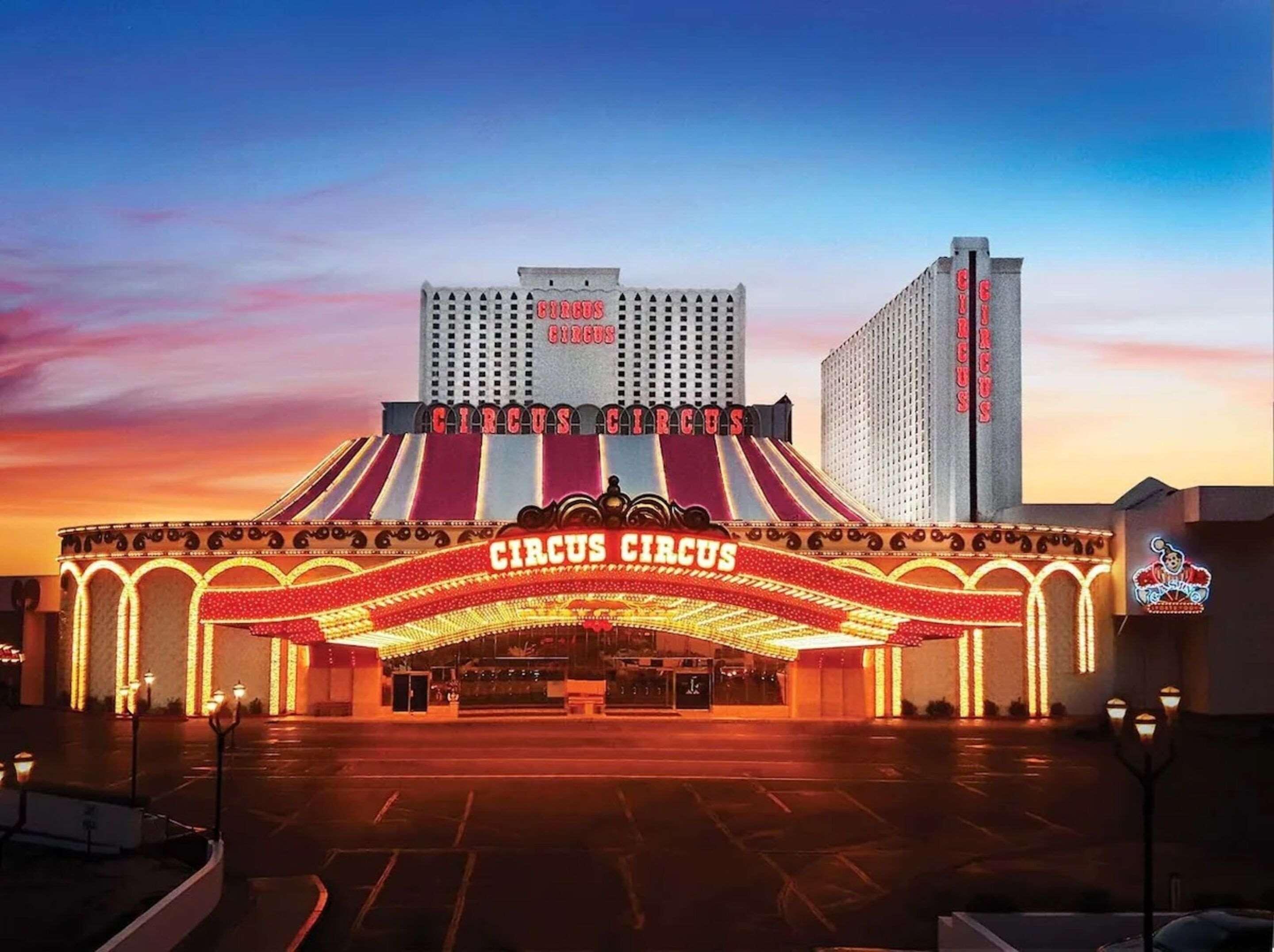 Aerial view of Las Vegas, Nevada, with a focus on Las Vegas Strip casinos,  including the Paris Las Vegas's half-scale replica of the Eiffel Tower -  digital file from original
